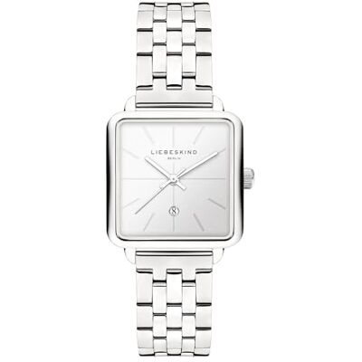 LIEBESKIND Kärleksbarn Berlin dam analog kvartsur med armband i rostfritt stål, silver, Modern LIEBESKIND Kärleksbarn Berlin dam analog kvartsur med armband i rostfritt stål, silver, Modern