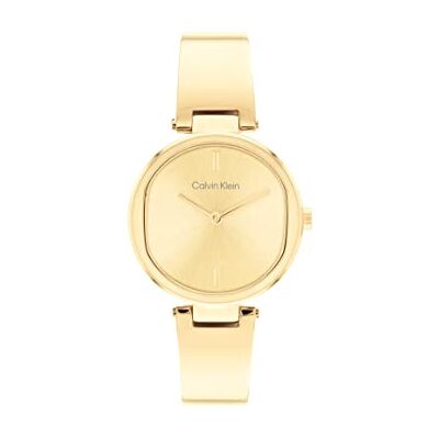 Calvin analog kvartsur för kvinnor CK förhöjd kollektion med rostfritt stål armring armband, champagne, modern, Champagne, Modern Calvin analog kvartsur för kvinnor CK förhöjd kollektion med rostfritt stål armring armband, champagne, modern, Champagne, Modern