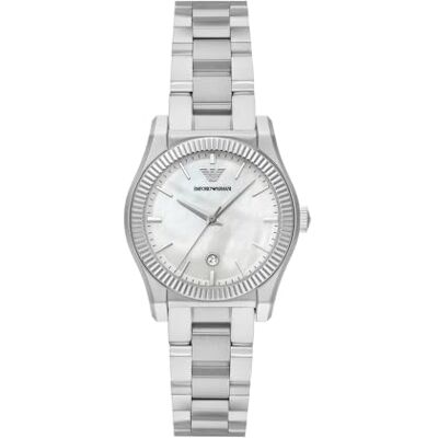 Giorgio Armani dam 32 mm silverton rostfritt stål klocka, AR11723 Giorgio Armani dam 32 mm silverton rostfritt stål klocka, AR11723