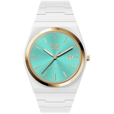 ICE-WATCH , Ice Power Pw1 White Turquoise Gd, Vit Herrklocka Med Silikonarmband, 025773 (41 Mm) ICE-WATCH , Ice Power Pw1 White Turquoise Gd, Vit Herrklocka Med Silikonarmband, 025773 (41 Mm)