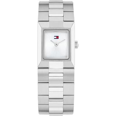 Tommy Hilfiger tvåhandskvartsrörelseklocka för kvinnor med silver rostfritt stål armband 1782786, SILVER, En storlek Tommy Hilfiger tvåhandskvartsrörelseklocka för kvinnor med silver rostfritt stål armband 1782786, SILVER, En storlek
