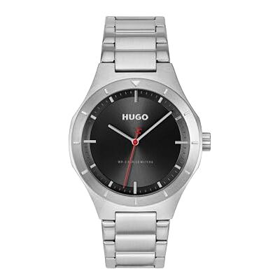 HUGO Tre Hand Quartz Rörelseklocka Silver #LIT Collection med Silver Rostfritt Stål Armband 1530447 HUGO Tre Hand Quartz Rörelseklocka Silver #LIT Collection med Silver Rostfritt Stål Armband 1530447