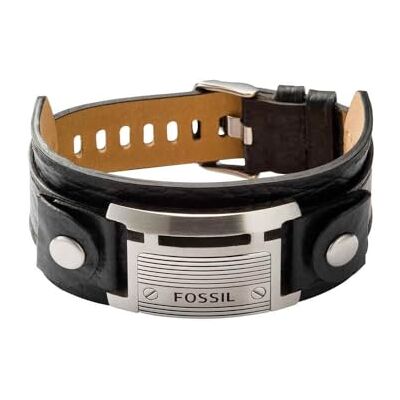 Fossil Armband För Män, Total Längd: 242mm, Bredd Av Id: 29mm Svart Rostfritt Stål Armband, JF84816040, Ebony svart Fossil Armband För Män, Total Längd: 242mm, Bredd Av Id: 29mm Svart Rostfritt Stål Armband, JF84816040, Ebony svart