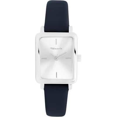 Tamaris damklocka – rektangulär – silver – 23 mm – elegant damklocka i metall med kvartsurverk – analog armbandsur – 3 atm vattentät – reptålig Tamaris damklocka – rektangulär – silver – 23 mm – elegant damklocka i metall med kvartsurverk – analog armbandsur – 3 atm vattentät – reptålig
