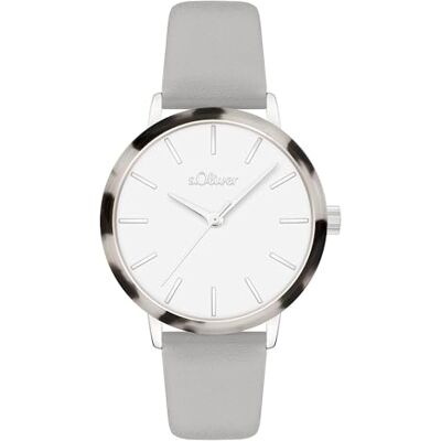 s.Oliver damklocka – rund – silver – 31,5 mm – elegant damklocka i metall med kvartsurverk – 3 atm vattentät – reptålig s.Oliver damklocka – rund – silver – 31,5 mm – elegant damklocka i metall med kvartsurverk – 3 atm vattentät – reptålig