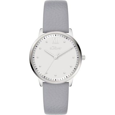 s.Oliver damklocka – rund – silver – 16 mm – elegant damklocka i metall med kvartsurverk – 3 atm vattentät – reptålig s.Oliver damklocka – rund – silver – 16 mm – elegant damklocka i metall med kvartsurverk – 3 atm vattentät – reptålig