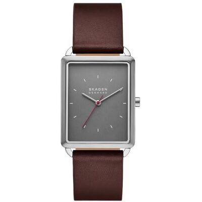 Skagen Män analog kvartsur med läderrem SKW6932, kastanj, rem Skagen Män analog kvartsur med läderrem SKW6932, kastanj, rem