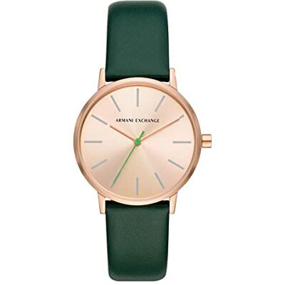 Giorgio Armani Damklocka 3-visare fabrik minst 50% återvunnet rostfritt stål roséguld, AX5577, rosguld, Bälte Giorgio Armani Damklocka 3-visare fabrik minst 50% återvunnet rostfritt stål roséguld, AX5577, rosguld, Bälte