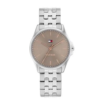 Tommy Hilfiger Three Hand Quartz Movement Watch för kvinnor med silver rostfritt stål armband 1782801 Tommy Hilfiger Three Hand Quartz Movement Watch för kvinnor med silver rostfritt stål armband 1782801