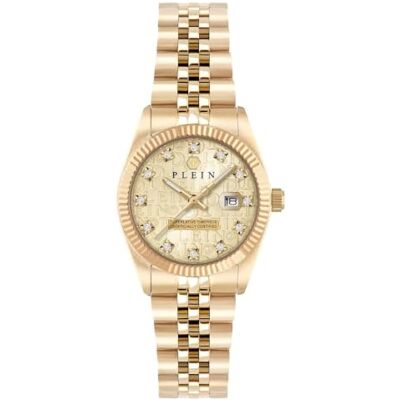 Philipp Plein damklocka analog kvarts datum superlative rostfritt stål, Guld Philipp Plein damklocka analog kvarts datum superlative rostfritt stål, Guld