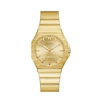 GUESS JAQ GW1070G2 mäns kvarts analog klocka i rostfritt stål 38 mm rostfritt stål armband guld 5 bar urtavla färg champagne GUESS JAQ GW1070G2 mäns kvarts analog klocka i rostfritt stål 38 mm rostfritt stål armband guld 5 bar urtavla färg champagne