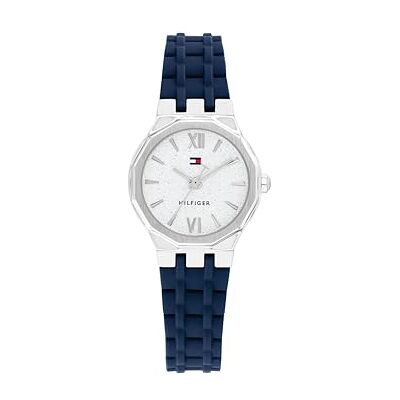 Tommy Hilfiger Tre Hand Quartz Rörelseklocka Blå Med Blå Silikon Armband 1782885 Tommy Hilfiger Tre Hand Quartz Rörelseklocka Blå Med Blå Silikon Armband 1782885