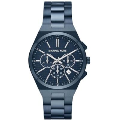 Michael Kors Lennox-klocka för män, Quartz-kronograf med armband i rostfritt stål Michael Kors Lennox-klocka för män, Quartz-kronograf med armband i rostfritt stål