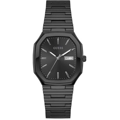 GUESS Oliver herrklocka 35 mm rostfritt stål – kvarts analog armbandsur rostfritt stål armband svart, modeklocka herrklocka svart med datum lysande visare, 3 bar GW0978G4 GUESS Oliver herrklocka 35 mm rostfritt stål – kvarts analog armbandsur rostfritt stål armband svart, modeklocka herrklocka svart med datum lysande visare, 3 bar GW0978G4