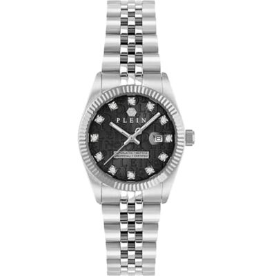 Philipp Plein damklocka analog kvarts datum superlative rostfritt stål, silver Philipp Plein damklocka analog kvarts datum superlative rostfritt stål, silver
