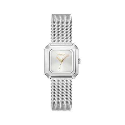 HUGO Tre Hand Quartz Rörelseklocka Silver #HAZEL Collection med Silver Rostfritt Stål Armband 1540183 HUGO Tre Hand Quartz Rörelseklocka Silver #HAZEL Collection med Silver Rostfritt Stål Armband 1540183