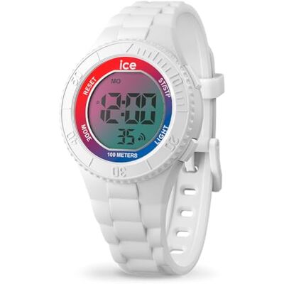 ICE-WATCH ICE digit Sunset rainbow Vit flickklocka med plastband 021397 (Small) ICE-WATCH ICE digit Sunset rainbow Vit flickklocka med plastband 021397 (Small)