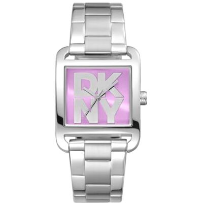 DKNY kvartsur City maxi kvarts 3 ATM, silver, Einheitsgröße, Modern DKNY kvartsur City maxi kvarts 3 ATM, silver, Einheitsgröße, Modern