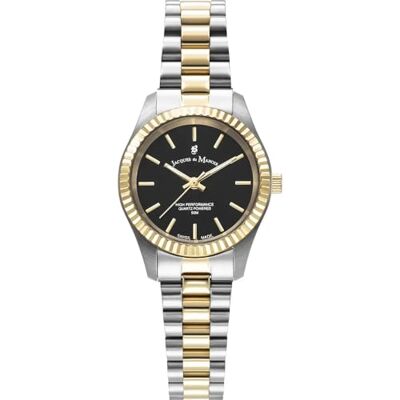 B JACQUES DU MANOIR Jacques Du Manoir dam analog klocka med rostfritt stål armband JWL04006, Tvåfärg B JACQUES DU MANOIR Jacques Du Manoir dam analog klocka med rostfritt stål armband JWL04006, Tvåfärg
