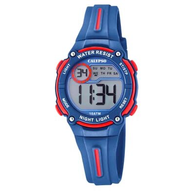Calypso pojkar digital kvarts klocka med plastarmband K6068/4, Armband Calypso pojkar digital kvarts klocka med plastarmband K6068/4, Armband