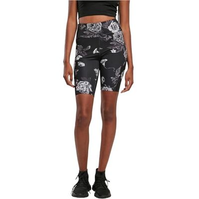 Urban Classics Damer Damer High Waist Tech Mesh AOP Cycle Shorts, Mörkblomma, M Urban Classics Damer Damer High Waist Tech Mesh AOP Cycle Shorts, Mörkblomma, M