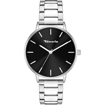 Tamaris Dam Klocka Enkel, rund 36 mm armbandsur Klocka med rostfritt stålarmband i silver, guld, roséguld, svart, blå, grön, lila med mera, vattentät Tamaris Dam Klocka Enkel, rund 36 mm armbandsur Klocka med rostfritt stålarmband i silver, guld, roséguld, svart, blå, grön, lila med mera, vattentät