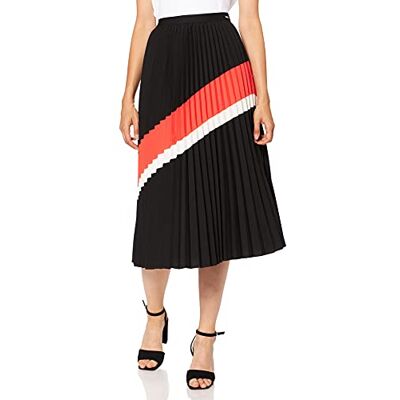 Giorgio Armani Damer pläterad asymmetrisk färg block kjol, svart, En Storlek Giorgio Armani Damer pläterad asymmetrisk färg block kjol, svart, En Storlek