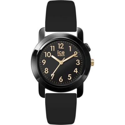 ICE-WATCH ICE find Black Gold Svart damklocka med silikonarmband 024917 (Small) ICE-WATCH ICE find Black Gold Svart damklocka med silikonarmband 024917 (Small)
