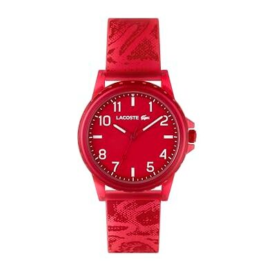 Lacoste Rider Analog barnklocka – kvartsrörelse, vattentålig, silikonrem – unisex-gåva för pojkar och flickor, Röd, armband Lacoste Rider Analog barnklocka – kvartsrörelse, vattentålig, silikonrem – unisex-gåva för pojkar och flickor, Röd, armband