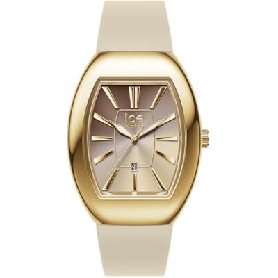 ICE-WATCH , Ice Boliday Women Dome Steel Almond Skin Metal, Guldklocka För Kvinnor Med Silikonarmband, 025174, Small ICE-WATCH , Ice Boliday Women Dome Steel Almond Skin Metal, Guldklocka För Kvinnor Med Silikonarmband, 025174, Small