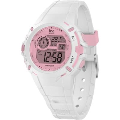 ICE-WATCH ICE digit explorer White pink Vit flickklocka med silikonarmband 024001 (Small) ICE-WATCH ICE digit explorer White pink Vit flickklocka med silikonarmband 024001 (Small)
