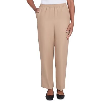 Alfred Dunner All Around elastisk midja polyester petite byxor pull-on style kalsonger, Hudnyanser, 38 SE/Liten Alfred Dunner All Around elastisk midja polyester petite byxor pull-on style kalsonger, Hudnyanser, 38 SE/Liten