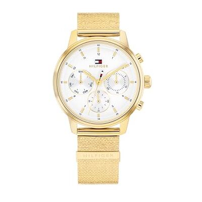 Tommy Hilfiger analog multifunktions kvarts klocka för kvinnor med guldfärgat rostfritt stålarmband 1782808 Tommy Hilfiger analog multifunktions kvarts klocka för kvinnor med guldfärgat rostfritt stålarmband 1782808