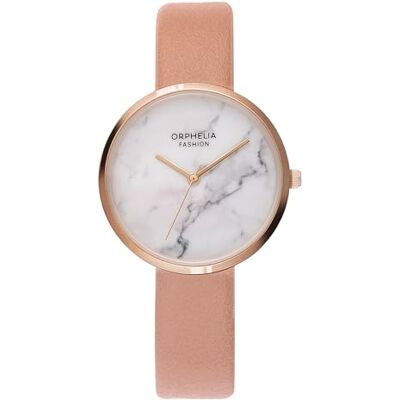 Orphelia mode dam analog klocka Tiffany med läderrem Rosa Orphelia mode dam analog klocka Tiffany med läderrem Rosa