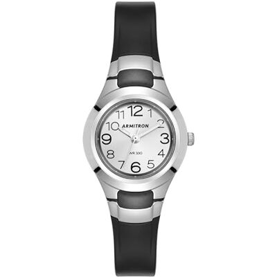 Armitron unisex sportklocka med analog lättläst urtavla och hartsarmband, 25/6418, Svart Armitron unisex sportklocka med analog lättläst urtavla och hartsarmband, 25/6418, Svart