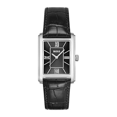 Boss Three Hand Quartz Movement Watch för män PRINCIPLE DRESS Collection med svart läderrem 1514277 Boss Three Hand Quartz Movement Watch för män PRINCIPLE DRESS Collection med svart läderrem 1514277
