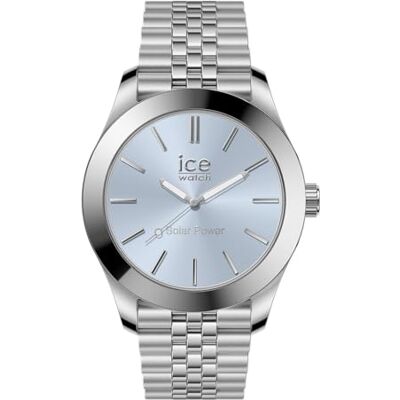 ICE-WATCH ICE steel Silver light blue Dameshorloge in zilver met metalen horlogeband 023789 (Klein) ICE-WATCH ICE steel Silver light blue Dameshorloge in zilver met metalen horlogeband 023789 (Klein)