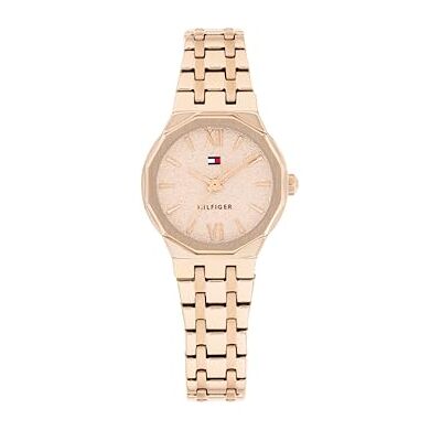 Tommy Hilfiger Three Hand Quartz Movement Watch Rose Gold färgad med roséguldfärgat rostfritt stålarmband 1782887 Tommy Hilfiger Three Hand Quartz Movement Watch Rose Gold färgad med roséguldfärgat rostfritt stålarmband 1782887