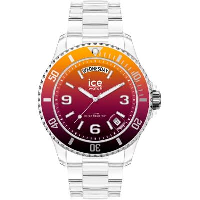 ICE-WATCH ICE clear sunset Fire Multicolour blandad klocka med transparent plastband 021437 (Medium) ICE-WATCH ICE clear sunset Fire Multicolour blandad klocka med transparent plastband 021437 (Medium)
