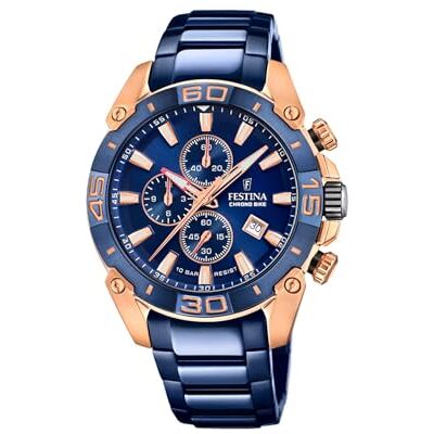 Festina herrklocka F20711/1 Special Editions rostfritt stål rosa rostfritt stål armband blått Festina herrklocka F20711/1 Special Editions rostfritt stål rosa rostfritt stål armband blått