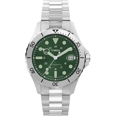 Timex herrklocka Trend, 41 mm, armband i rostfritt stål med svart urtavla och boett, TW2Y15300 Timex herrklocka Trend, 41 mm, armband i rostfritt stål med svart urtavla och boett, TW2Y15300