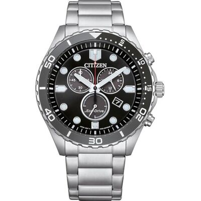 Citizen herr kronograf Eco-Drive klocka med rostfritt stål rem AT2568-82E, SILVER, armband Citizen herr kronograf Eco-Drive klocka med rostfritt stål rem AT2568-82E, SILVER, armband