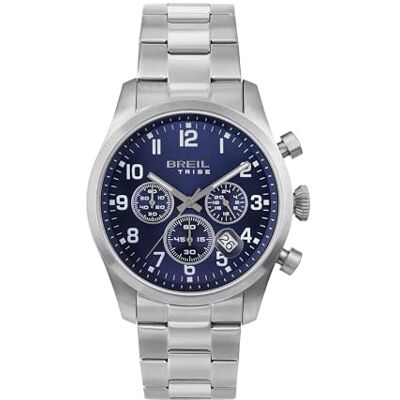 Breil Classic Elegance Steel herrklocka, Stålblå, Taille unique, Armband Breil Classic Elegance Steel herrklocka, Stålblå, Taille unique, Armband