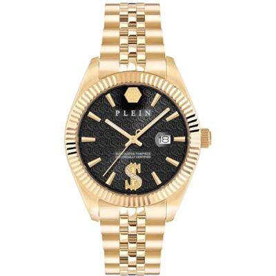 Philipp Plein herrklockor analog kvarts 32031698, Guld, Einheitsgröße, Klassisk Philipp Plein herrklockor analog kvarts 32031698, Guld, Einheitsgröße, Klassisk