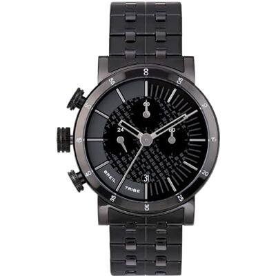 Breil klocka man modell Lil Tribe med stålarmband, Chrono Quartz rörelse, svart, Taglia Unica, Armband Breil klocka man modell Lil Tribe med stålarmband, Chrono Quartz rörelse, svart, Taglia Unica, Armband