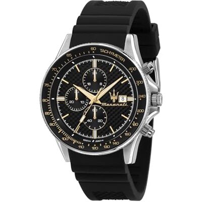 Maserati Sfida Limited Edition kollektion herrklocka, kronograf, i kvarts-R8871640005, svart, 44mm, Sport Maserati Sfida Limited Edition kollektion herrklocka, kronograf, i kvarts-R8871640005, svart, 44mm, Sport