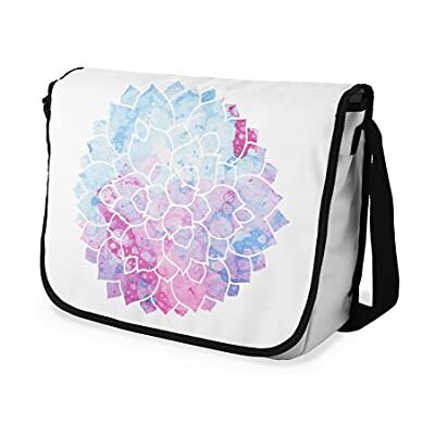 Bonamaison Digitalt tryckta budbärarväskor med svart armband för studenter, skolväskor för flickor och pojkar, axelväskor, tillbaka till skolan, storlek: 29 x 36 cm Bonamaison Digitalt tryckta budbärarväskor med svart armband för studenter, skolväskor för flickor och pojkar, axelväskor, tillbaka till skolan, storlek: 29 x 36 cm