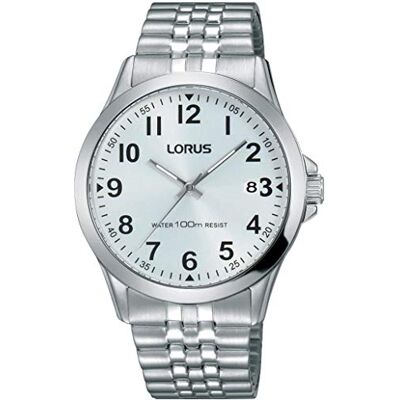 Lorus Classic herrklocka rostfritt stål med metallband, Vit, Klassisk Lorus Classic herrklocka rostfritt stål med metallband, Vit, Klassisk