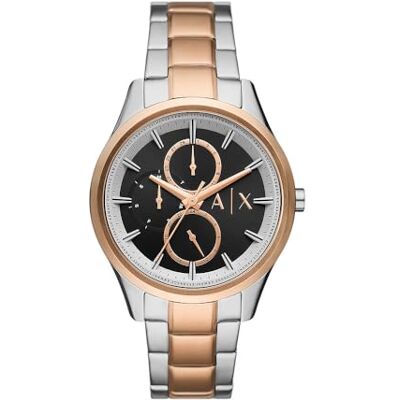 Giorgio Armani AX1882 Analog kvartsklocka för män med armband i rostfritt stål, Flerfärgad Giorgio Armani AX1882 Analog kvartsklocka för män med armband i rostfritt stål, Flerfärgad