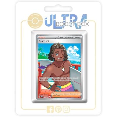 my-booster Surfista (Surfer) 235/191 Shiny Full Art Trainer Ultraboost X Scarlatto e Violetto 8 Scintille Folgoranti my-booster Surfista (Surfer) 235/191 Shiny Full Art Trainer Ultraboost X Scarlatto e Violetto 8 Scintille Folgoranti